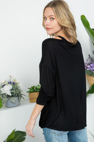 Cold Shoulder Crossover Top *Online Only* - Premium clothing at Lonnys NY - Just $47! Shop Womens clothing now 