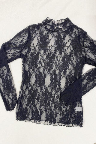Floral print lace long sleeves top  *Online Only* - Premium  from Jade By Jane - Just $42! Shop now 