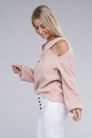 Open Shoulder Sweater  *Online Only* - Premium  from Nuvi Apparel - Just $32! Shop now 