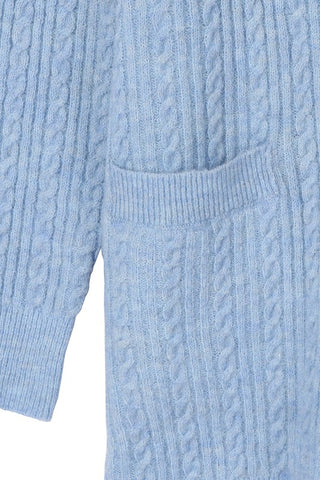 Wool blended cable knitted cardigan - Premium  at Lonnys NY - Just $45! Shop Womens clothing now 