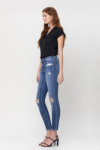 Distressed Mid Rise Ankle Skinny  * Online Only* - Premium  from Flying Monkey - Just $90! Shop now at Lonnys NY