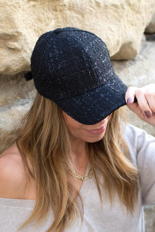 Tweed Sparkle Ball Cap *Online Only* - Premium  at Lonnys NY - Just $35! Shop Womens clothing now 