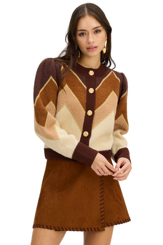 Allison Fuzzy Chevron Sweater