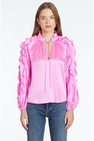 Amanda Uprichard Claudine Silk Top - Premium Shirts & Tops at Lonnys NY - Just $299! Shop Womens clothing now 