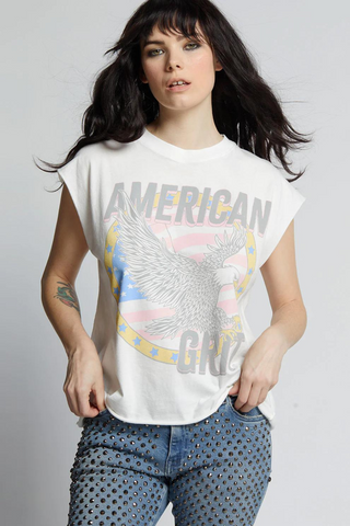 Recycled Karma American Grit Cut Sleeve Tee - Premium Shirts & Tops from Recycled Karma - Just $48! Shop now 