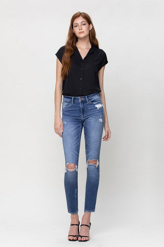 Distressed Mid Rise Ankle Skinny  * Online Only* - Premium  from Flying Monkey - Just $90! Shop now 