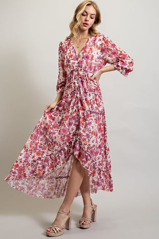 Bohemian Floral High and low maxi dress *Online Only* - Premium dresses at Lonnys NY - Just $106.43! Shop Womens clothing now 