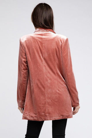Shiny Velvet Peak Lapel Single Blazer *Online Only* - Premium blazer from BiBi - Just $95! Shop now 