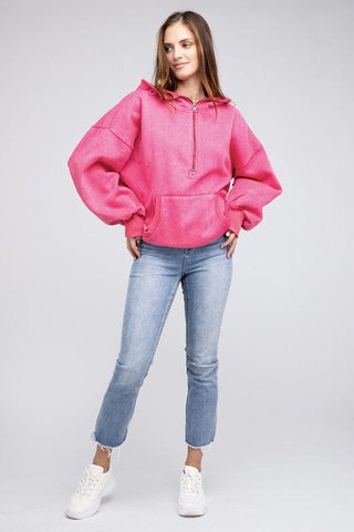 Stitch Detailed Elastic Hem Hoodie *Online Only* - Premium  at Lonnys NY - Just $60.68! Shop Womens clothing now 