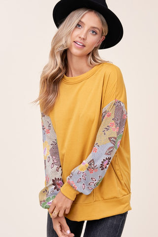 Long Sleeve Floral Top *Online Only* - Premium clothing at Lonnys NY - Just $52! Shop Womens clothing now 