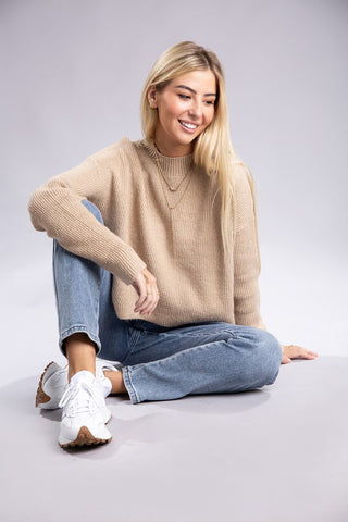 Mock Neck Sweater *Online Only* - Premium clothing at Lonnys NY - Just $35! Shop Womens clothing now 