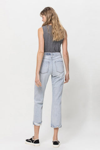 Relaxed Cuffed Straight Jeans *Online Only* - Premium clothing at Lonnys NY - Just $68! Shop Womens clothing now 