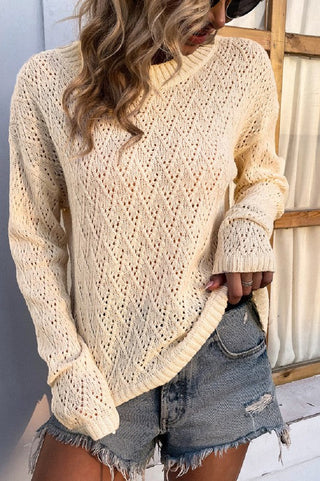 Crochet pullover sweater *Online Only* - Premium  from Nuvi Apparel - Just $23.10! Shop now 
