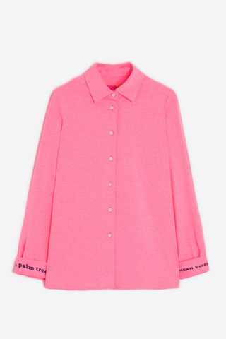 Vilagallo Embroidered Neon Pink Knit Top - Premium Shirts & Tops from Vilagallo - Just $195! Shop now 