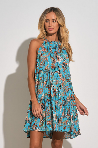 Elan Floral Halter Dress - Premium dresses at Lonnys NY - Just $89! Shop Womens clothing now 