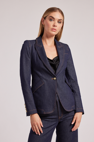 Generation Love Ollie Sheen Denim Blazer - Premium Coats & Jackets at Lonnys NY - Just $365! Shop Womens clothing now 