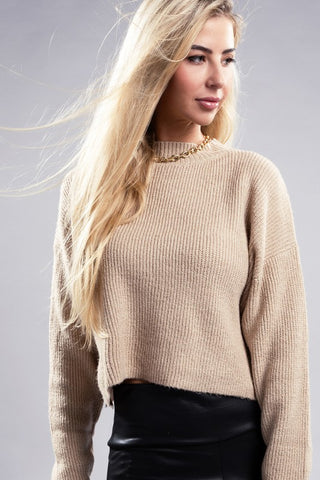 Mock Neck Sweater *Online Only* - Premium clothing at Lonnys NY - Just $35! Shop Womens clothing now 