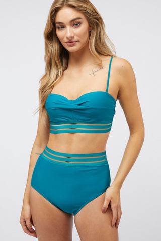 Solid Two Piece Swimsuit - Premium  at Lonnys NY - Just $60! Shop Womens clothing now 