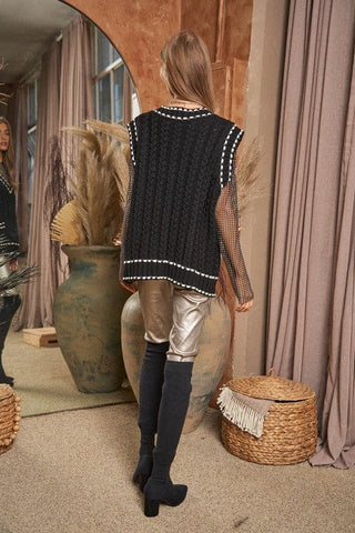 Solid V-Neck Sleeveless Pocket Detail Sweater *Onine Only* - Premium sweaters from Davi & Dani - Just $75! Shop now 