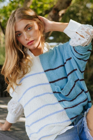Textured Multi-Color Sweater  *Online Only* - Premium  from Davi & Dani - Just $90! Shop now 