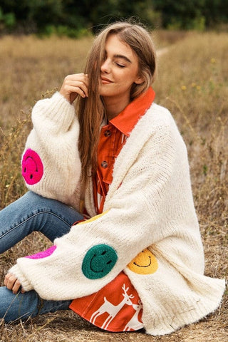 The Fuzzy Smile Long Bell Sleeve Knit Cardigan he Fuzzy Smile Long Bell Sleeve Knit Cardigan - Premium  from Davi & Dani - Just $78! Shop now 