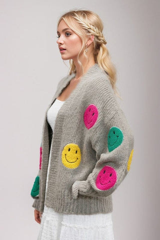 The Fuzzy Smile Long Bell Sleeve Knit Cardigan he Fuzzy Smile Long Bell Sleeve Knit Cardigan - Premium  from Davi & Dani - Just $78! Shop now 