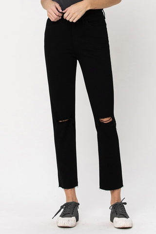 Flying Monkey HIGH RISE STRAIGHT W RAW HEM *Online Only* - Premium Jeans from VERVET by Flying Monkey - Just $85! Shop now 