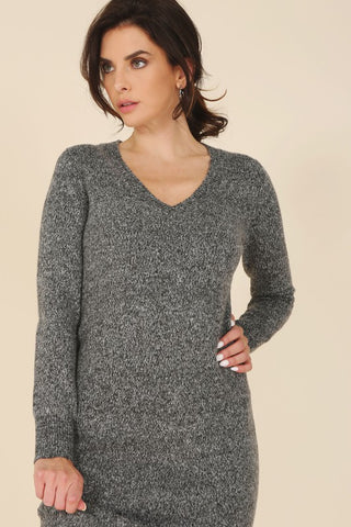V-neck sweater maxi dress  *Online Only*