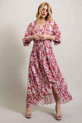 Bohemian Floral High and low maxi dress *Online Only* - Premium dresses at Lonnys NY - Just $106.43! Shop Womens clothing now 