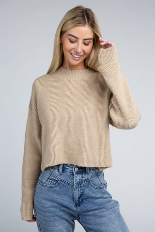 Mock Neck Sweater *Online Only* - Premium clothing at Lonnys NY - Just $35! Shop Womens clothing now 