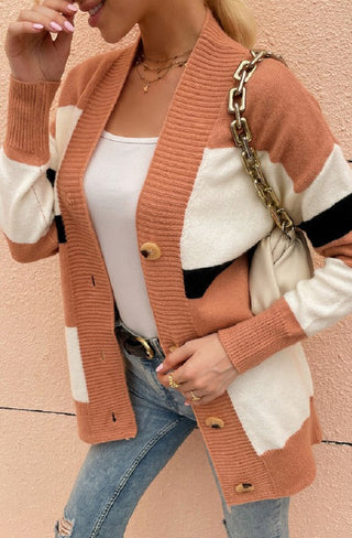 Stripe knitted cardigan *Online Only* - Premium cardigan at Lonnys NY - Just $35! Shop Womens clothing now 