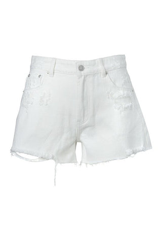 Distressed denim shorts  *Online Only* - Premium  from Lilou - Just $45! Shop now 