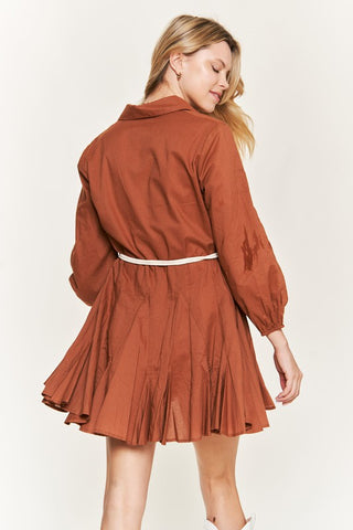 Flared Shirt Dress *Online Only* - Premium dresses at Lonnys NY - Just $84! Shop Womens clothing now 