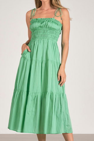 Elan Midi Spaghetti Dress - Premium dress at Lonnys NY - Just $114! Shop Womens clothing now 