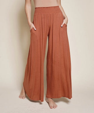 SMOCK ELASTIC WAIST MAXI PALAZZO  *Online Only* - Premium  at Lonnys NY - Just $91! Shop Womens clothing now 