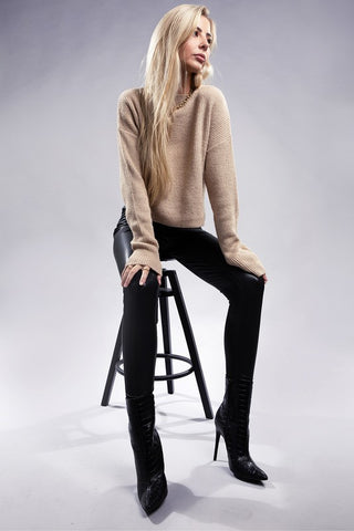 Mock Neck Sweater *Online Only* - Premium clothing at Lonnys NY - Just $35! Shop Womens clothing now 