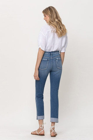 MID-RISE SINGLE CUFFED CROP SLIM STRAIGHT *Online Only* - Premium Jeans from Flying Monkey - Just $90! Shop now 