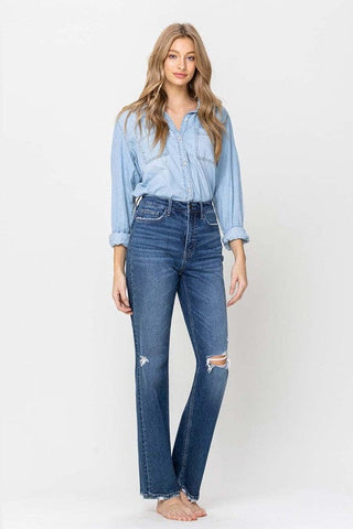 Super High Rise Straight Leg Jeans *Online Only* - Premium  at Lonnys NY - Just $90! Shop Womens clothing now 