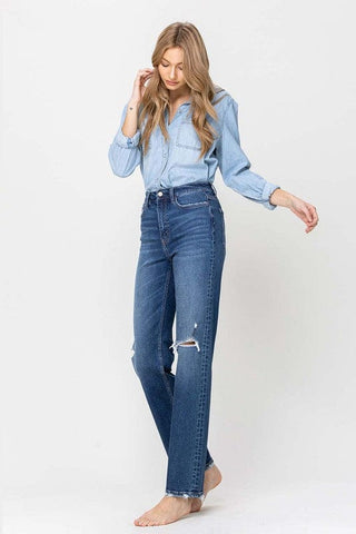 Super High Rise Straight Leg Jeans *Online Only* - Premium  from Flying Monkey - Just $90! Shop now 