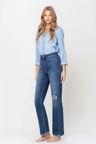 Super High Rise Straight Leg Jeans *Online Only* - Premium  from Flying Monkey - Just $90! Shop now 