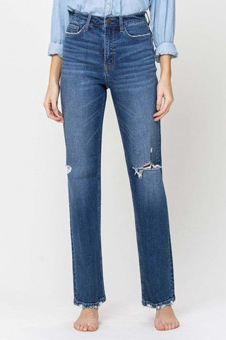 Super High Rise Straight Leg Jeans *Online Only* - Premium  at Lonnys NY - Just $90! Shop Womens clothing now 