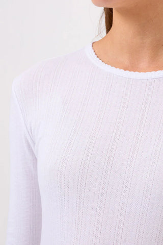 Goldie Blaire Pointelle Long Sleeve Top