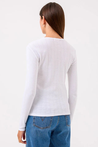 Goldie Blaire Pointelle Long Sleeve Top