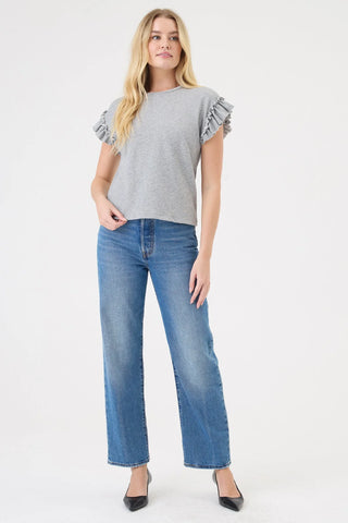 Goldie Ruffled Sleeve Sweatshirt