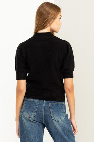 Lovely Embrace Puff Sleeve Sweater Top *Online Only* - Premium  at Lonnys NY - Just $50! Shop Womens clothing now 