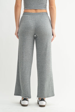 FitKitty CloudSoft™ Wide-Leg Lounge Pants- Gray *Online Only*