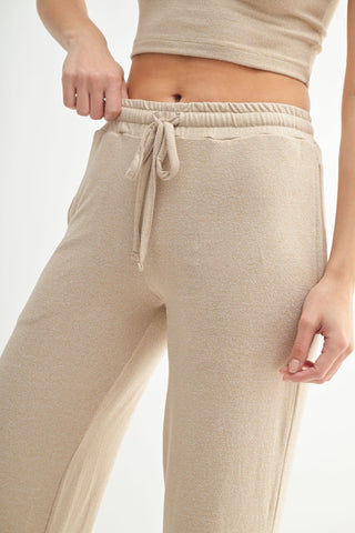 FitKitty CloudSoft™ Wide-Leg Lounge Pants- Mocha *Online Only*
