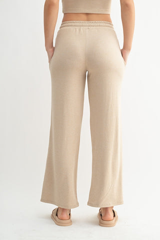 FitKitty CloudSoft™ Wide-Leg Lounge Pants- Mocha *Online Only*