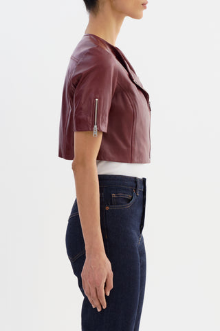 Lamarque Kirsi Burgundy Leather Jacket