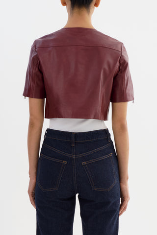 Lamarque Kirsi Burgundy Leather Jacket